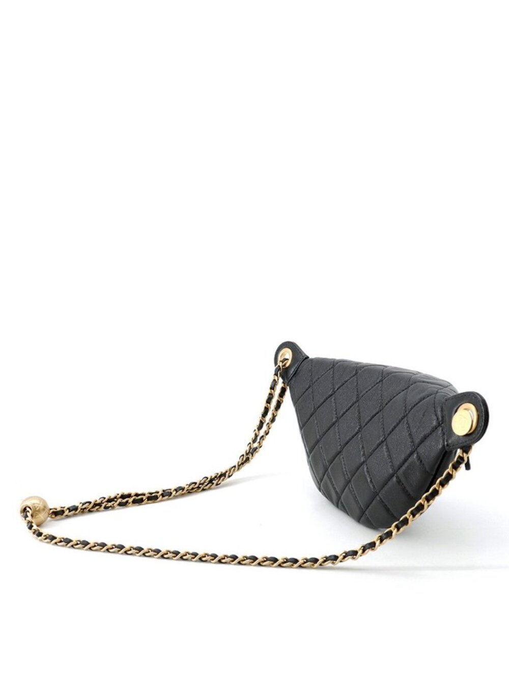 Chanel Belt Bag Quilted CC Logo Lambskin Coco Ball Black - Picture 2 of 10